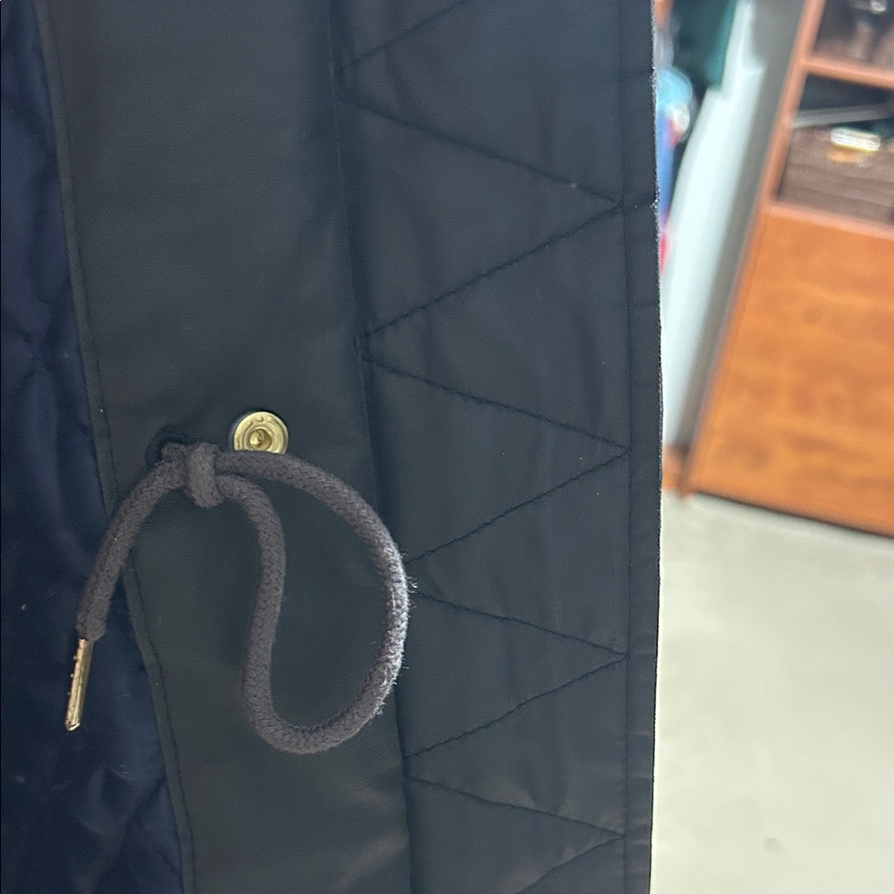 J. Crew Navy Jacket with Fur Trim Hood - Picture 5 of 6